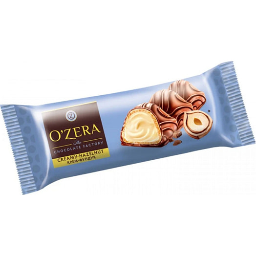 Батончик OZera creamy-hazelnut вафельный крем-фундук c молочно-ореховой начинкой в шоколаде 23г Россия