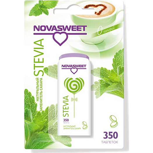 Заменители сахара Новасвит Стевия 21г 350 таблеток Россия