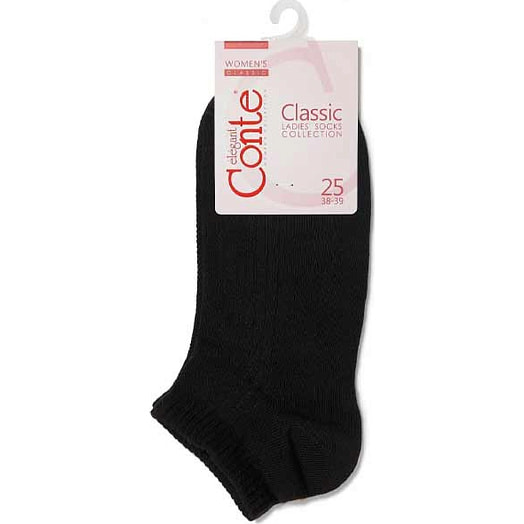 Носки женские Conte Elegant Classic 1 сорт р.23, 016 черный арт.7С-34СП Беларусь
