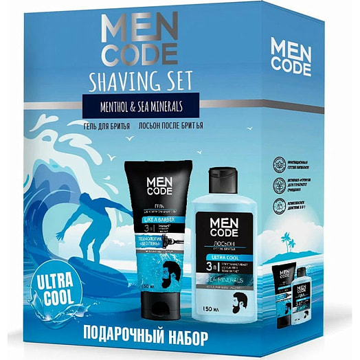 Подарочный набор Men Code (гель, лосьон д/бритья) Коттон-Клаб Россия