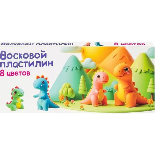 Восковой пластилин 8 цветов арт.DMR8 Россия