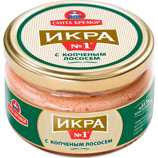 Икра деликатесная Мойвы 1 180г ст/б с копченым лососем в соусе Беларусь