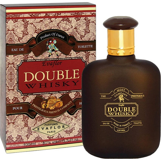Туалетная вода DOUBLE 100мл 282г для мужчин Evaflor Франция Whisky