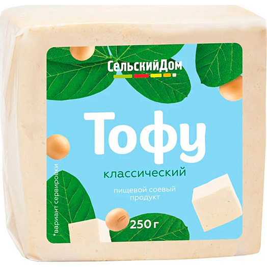 Продукт пищевой соевый Тофу классический 250г в/у Едемский сад Россия Сельский дом