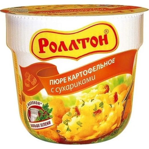 Картофельное пюре Роллтон 40г с сухариками Mareven Food Central Россия
