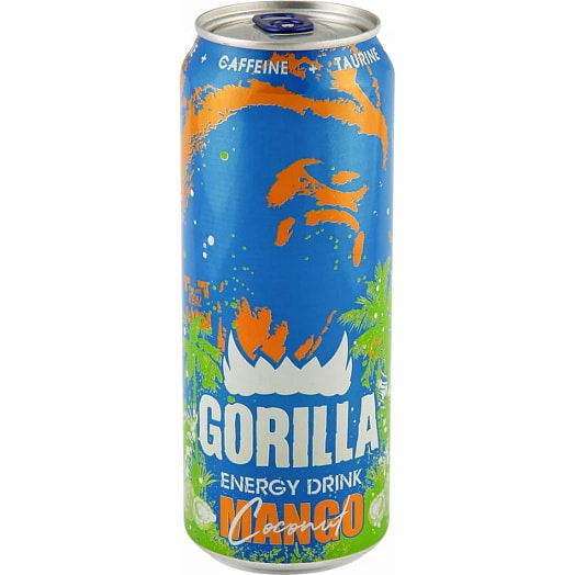 Напиток б/алк энерг Горилла Манго, кокос 450мл ж/б ЗАО Бобруйский бровар Беларусь