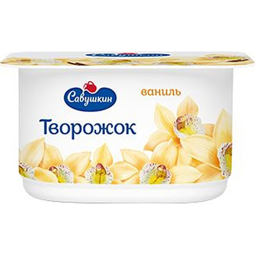 Паста творожная десертная 3.5% 120г п/стак ваниль Савушкин продукт Беларусь Савушкин