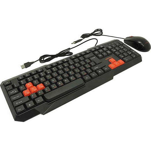Клавиатура и мышь черно-красные кнопки арт.SBC-230346-KR Smartbuy Technology INC Китай Smartbuy