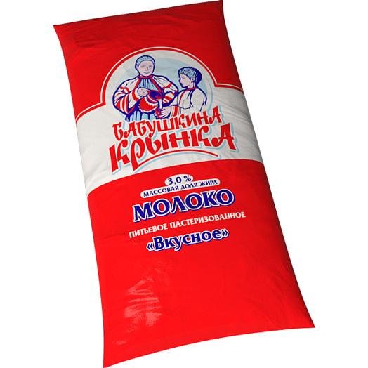 Молоко питьевое пастеризованное Вкусное 3% 900г ОАО Бабушкина крынка Беларусь Бабушкина крынка