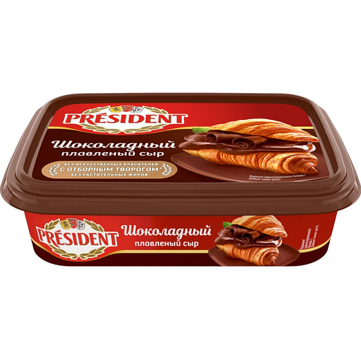 Сыр плавленый шоколадный Президент 30% 200г АО Лакталис Восток Россия President