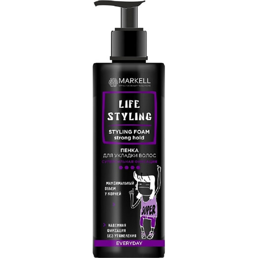 Пенка для укладки волос 220мл сильная фиксация СПСтилмарк Беларусь Стилмарк