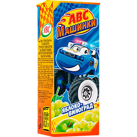 Нектар Яблочно-виноградный 200мл slim машинки ОДОФирма АВС Беларусь АВС