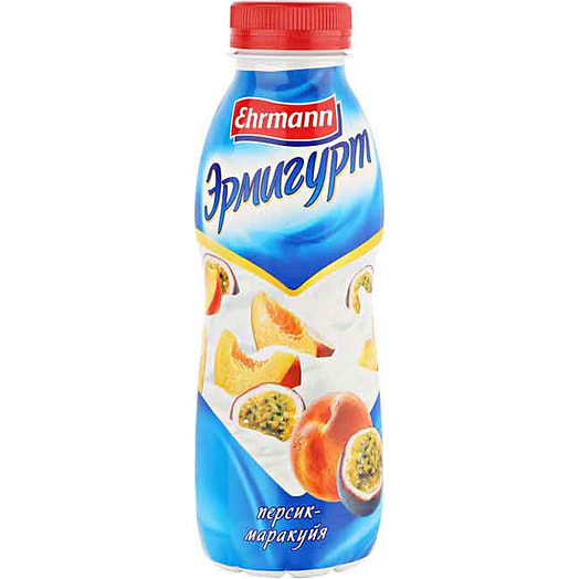 Напиток йогуртный Эрмигут 1.2% 420г Персик-Маракуйя Россия