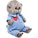 Мягкая игрушка Басик Baby в голубом комбинезоне с сердечком 20см арт.10896435 Россия
