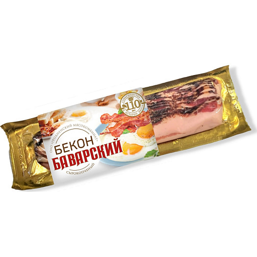 Продукт из мяса свинины Бекон Баварский 200г в/у с/к (серв/нар) Гродненский МК Беларусь
