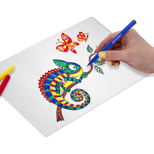 Фломастеры BRAUBERG PREMIUM Ультра-смываемые (24цвета) арт.151940 Китай