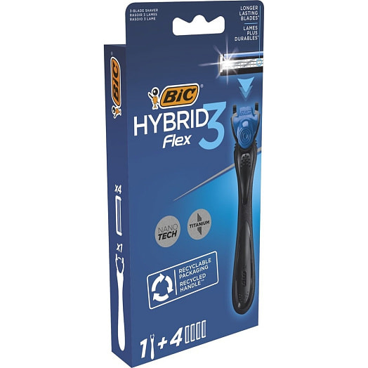 Бритва мужская BIC 52г Flex&easy (1+4картриджа) BIC Греция