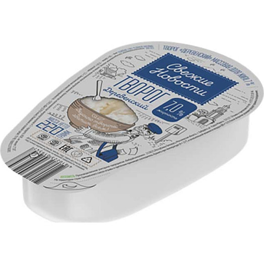 Творог Деревенский 7% 220г ОАО Бабушкина крынка Беларусь Бабушкина крынка