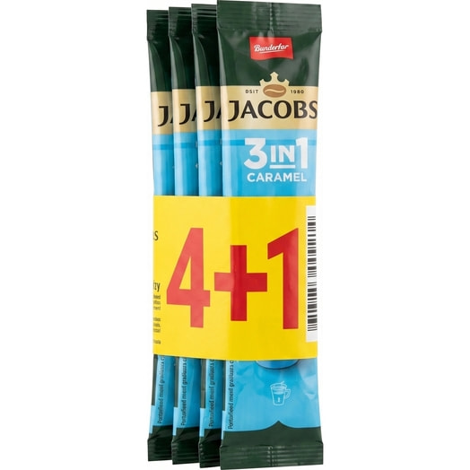 Набор Напиток кофейный раствор Jacobs 3в1 Карамель, Латте 68г Россия Jacobs