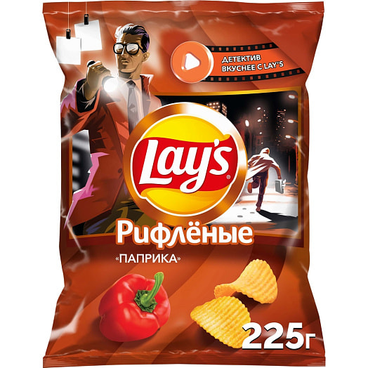 Чипсы картофельные Lays Паприка 230г рифленые ООО ПепсиКо Холдингс Россия Lays