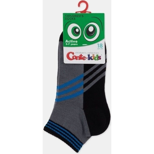 Носки детские CONTE-KIDS ACTIVE 13С-34СП, р.18, 955 серый арт.13С-34СП СООО Конте Спа Беларусь Conte