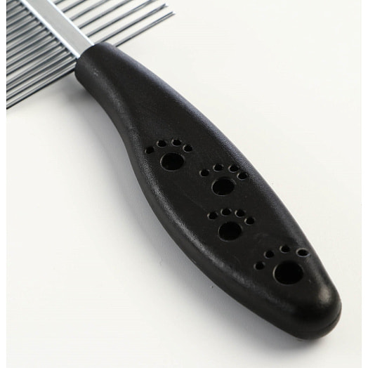 Расчёска Лапки двухсторонняя с прямыми зубьями чёрная арт.7437923 Китай