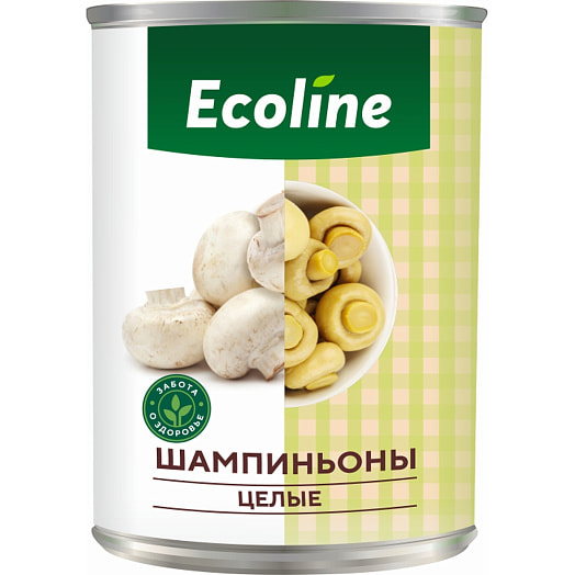 Шампиньоны целые Ecoline 400г ж/б Китай