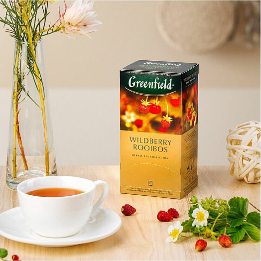 Чай травяной Greenfield Wildberry Rooibos 37.5г (25*1,5г) ОРИМИ ТРЭЙД Россия Гринфилд