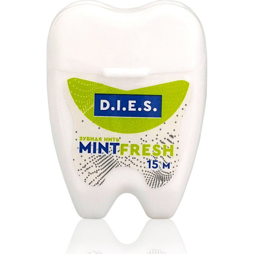 Зубная нить D.I.E.S. Мята 15м (в гигиеничном боксе) Китай