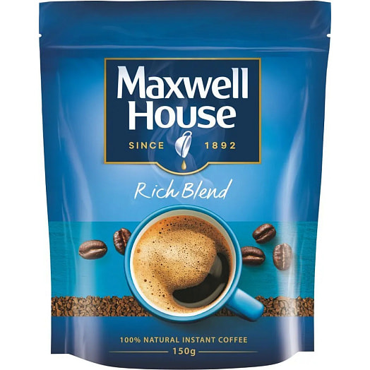 Кофе Maxwell house 150г пакет нат.раств.субл. ЯКОБС ДАУ ЭГБЕРТС Россия Maxwell house