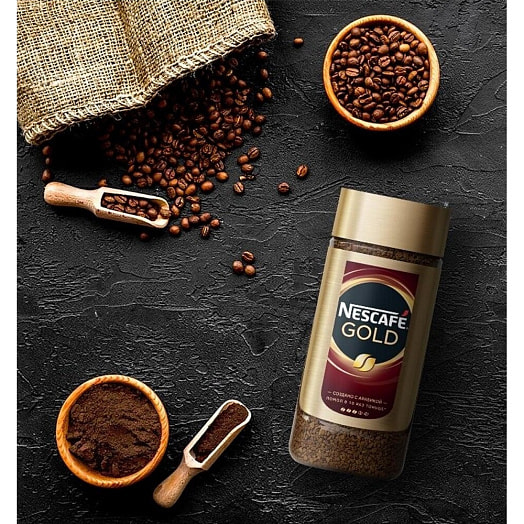 Кофе Nescafe Gold 190г ст/б раствор/сублимир с доб молотого Россия