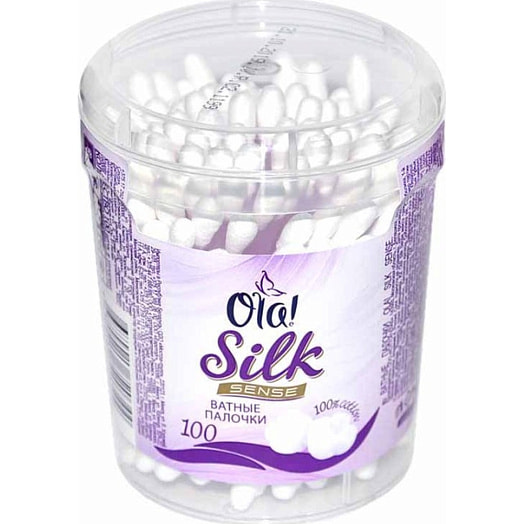 Ватные палочки Ola! Silk Sense 100шт (пл/банка) Россия Ola!