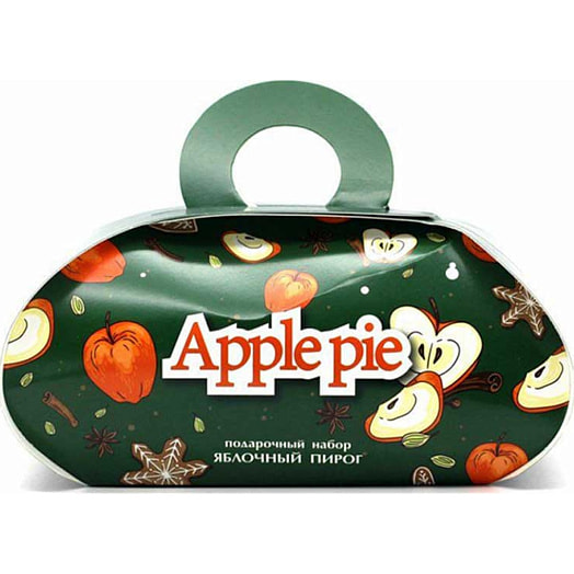 Подарочный набор сундучок Яблочный пирог 200г мыло+бурлящий шар ООО ДизайнСоап Россия cafemimi