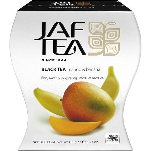 Чай JAF Манго Банан 100г карт/уп. черный байховый  листовой Джафферджи Брозерс Шри-Ланка JAF