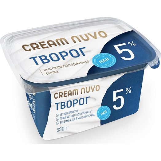 Творог Cream Nuvo 5% 380г ПЭТ Смолевичи молоко Беларусь