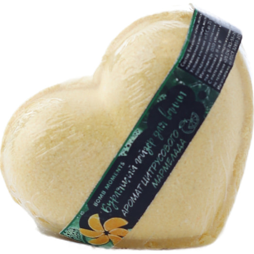 Бурлящий гейзер для ванн 120г Цитрусовый мармелад (сердце) ООО Момент косметик Беларусь Bomb Moments