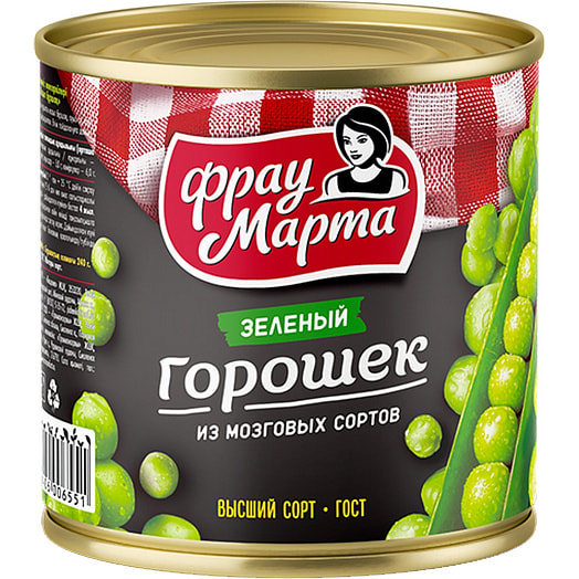 Горошек зеленый Фрау Марта 400г ж/б Россия