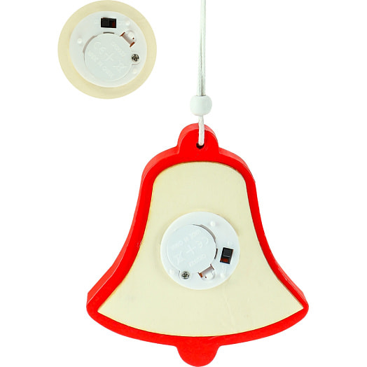 Деревянная подвеска Веселые колокольчики (11см, c led-подсветкой) арт.НУ-3892 Китай