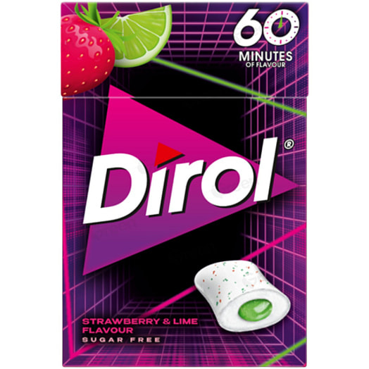 Жевательная резинка б/сахара Дирол Клубника, лайм 20г Польша