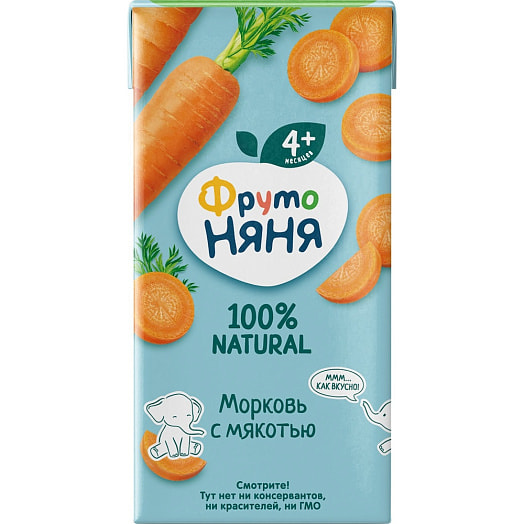 Нектар 200г т/пак морковный с мякотью АО Прогресс Россия Фрутоняня