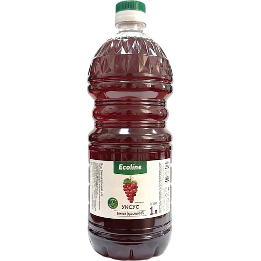 Уксус винный (красный) Ecoline 6% 1л Россия