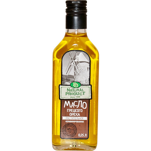 Масло Грецкого ореха 100% нераф 250мл ст/б ООО Бизнесойл Россия БО