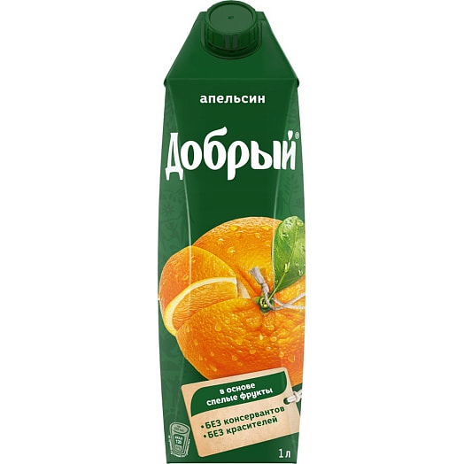 Нектар Добрый Апельсиновый 1л тетра-пак Беларусь The Coca-Cola Company