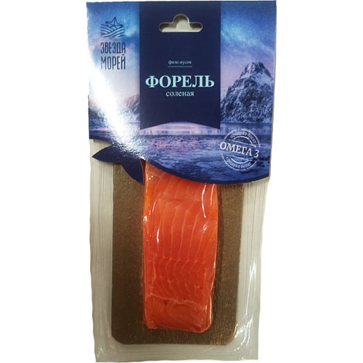 Форель радужная филе кусок с кожей соленый 150г в/у Продэксим ИООО Беларусь Звезда Морей