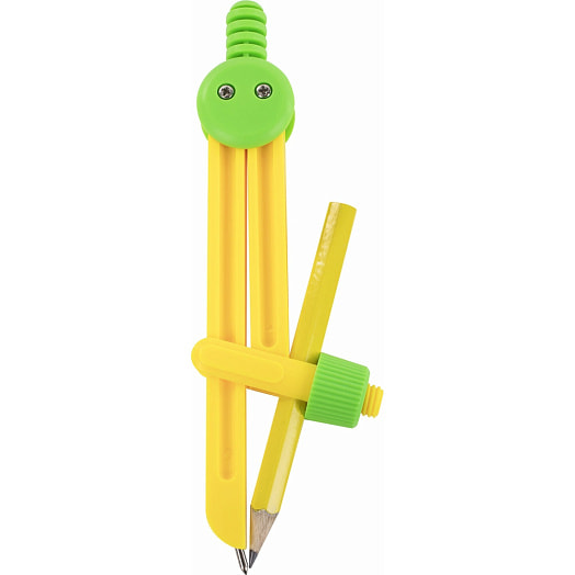 Циркуль Пифагор пластиковый с карандашом в чехле арт.210236 Китай