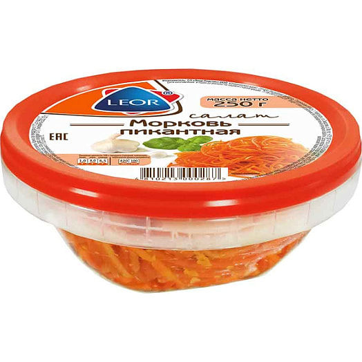 Салат Морковь пикантная 250г Леор пластик Беларусь