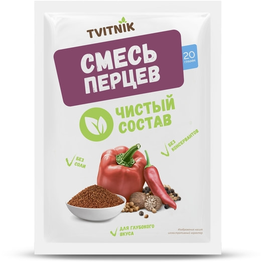 Смесь перцев Tvitnik 20г пл ОАО Лидапищеконцентр Беларусь