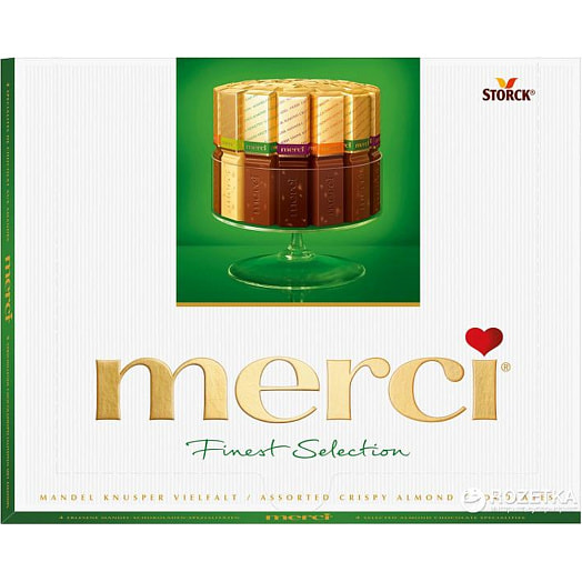 Набор конфет Шоколад MERCI Finest Selection 250г миндальный Германия