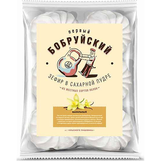 Зефир ТМ Первый Бобруйский 250г Ванильный Красный пищевик Беларусь
