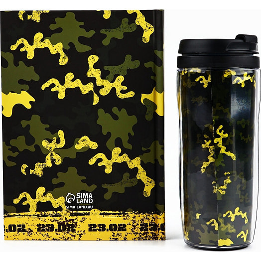 Подарочный набор Тот, кто может все (ежедневник А5 80л, термостакан 350мл) арт.5234047 Россия